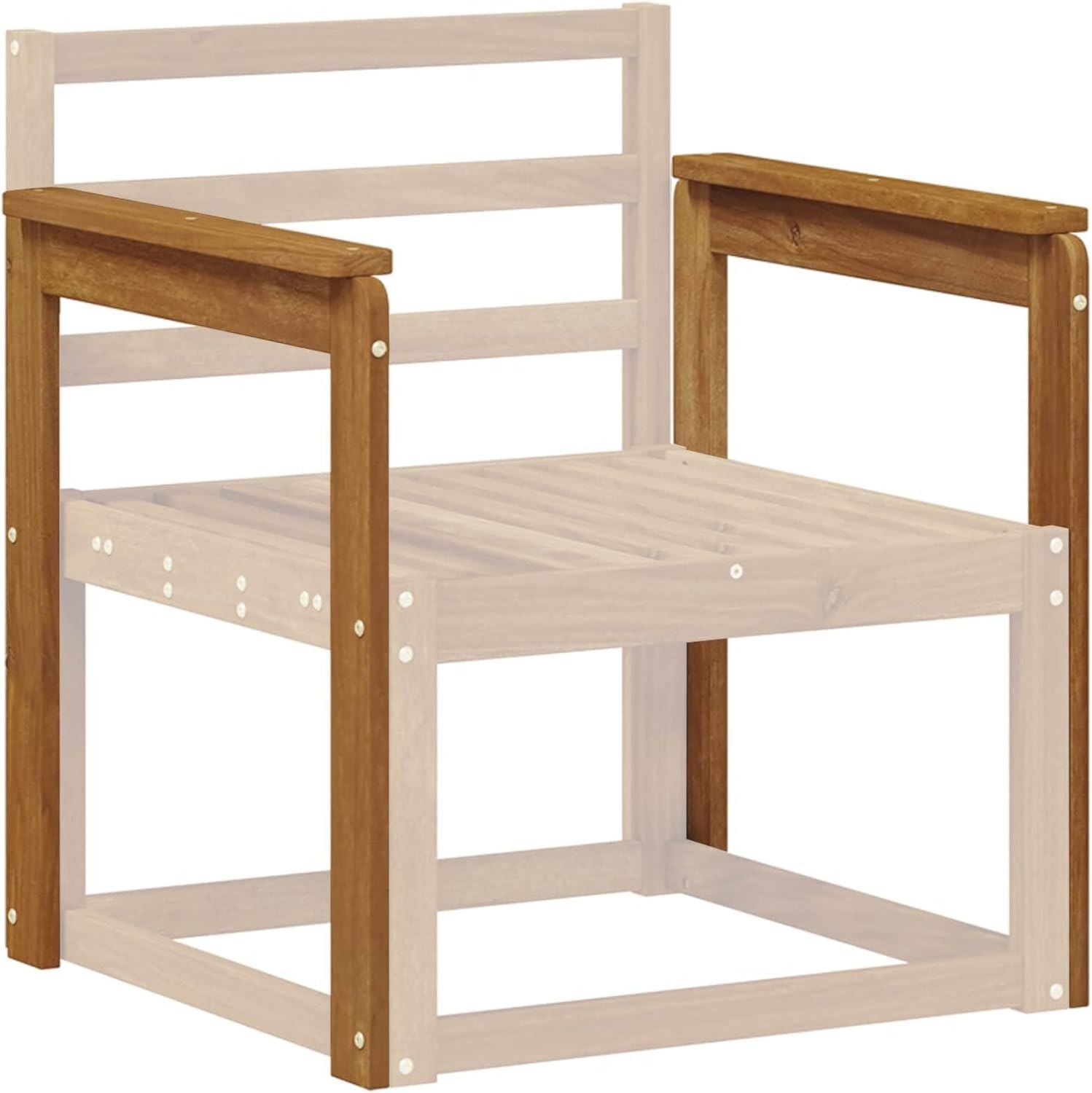 Hochwertige Armlehnen 2 pcs Braun 59 x 6 x 61 cm Holzwerkstoff Stylische Armlehnen geeignet f¨¹r die Lounge rechteckiges Robustes Gartenmoebel Accessoire Moderne Sitzgelegenheit Variante 575